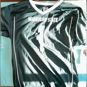 Green Michigan State Spartans #1 Football Jersey Youth L 12/14
